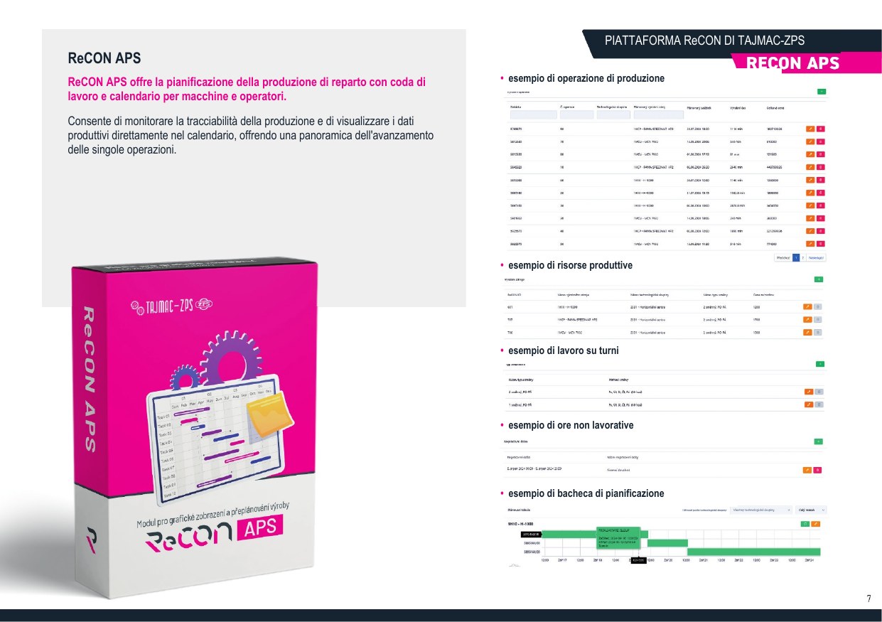 Scheda prodotto ReCON APS di TAJMAC-ZPS