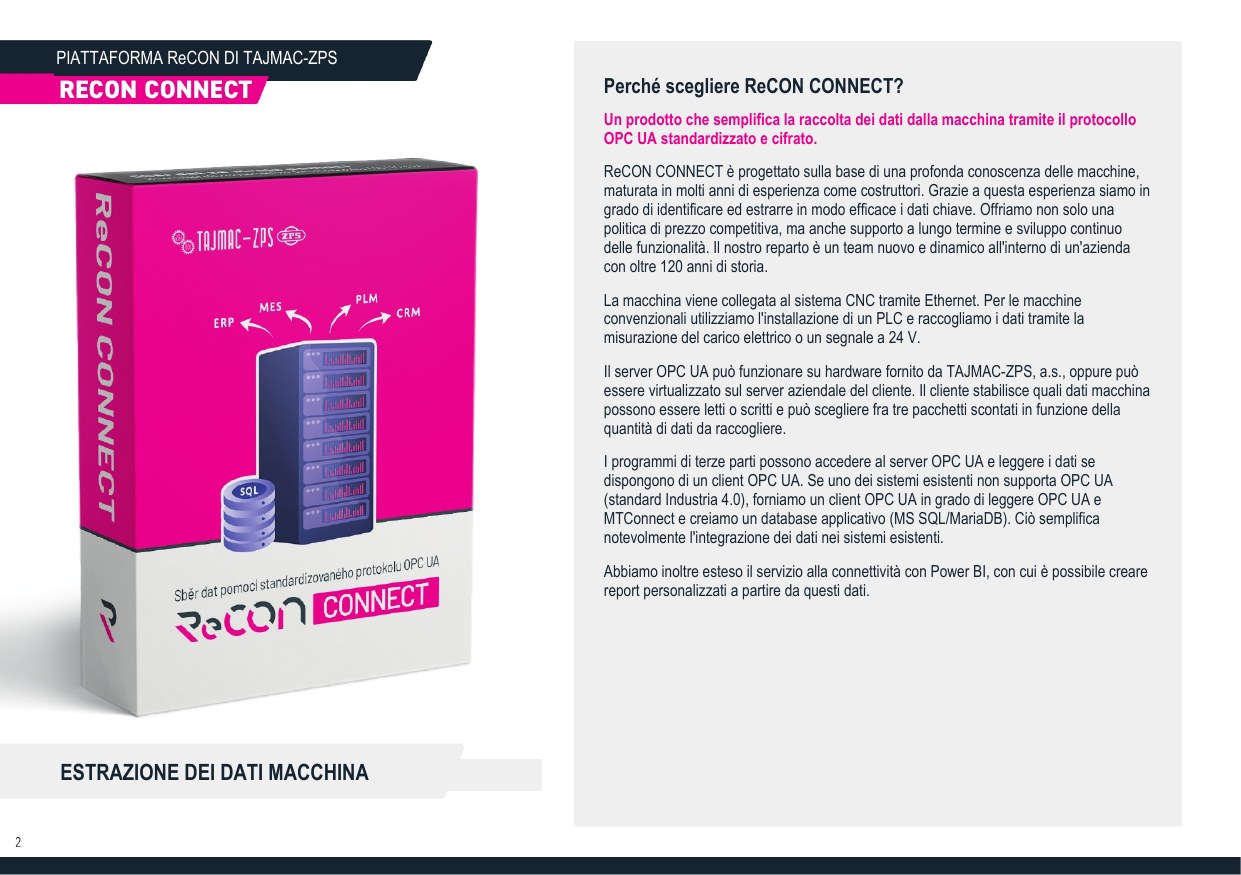 Scheda prodotto RECON CONNECT di TAJMAC-ZPS